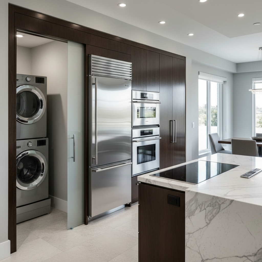 Premium Miele-style appliances in a luxury home
